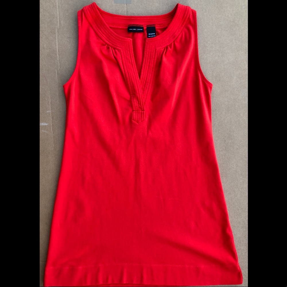 New York and Co red coral medium casual cute dress